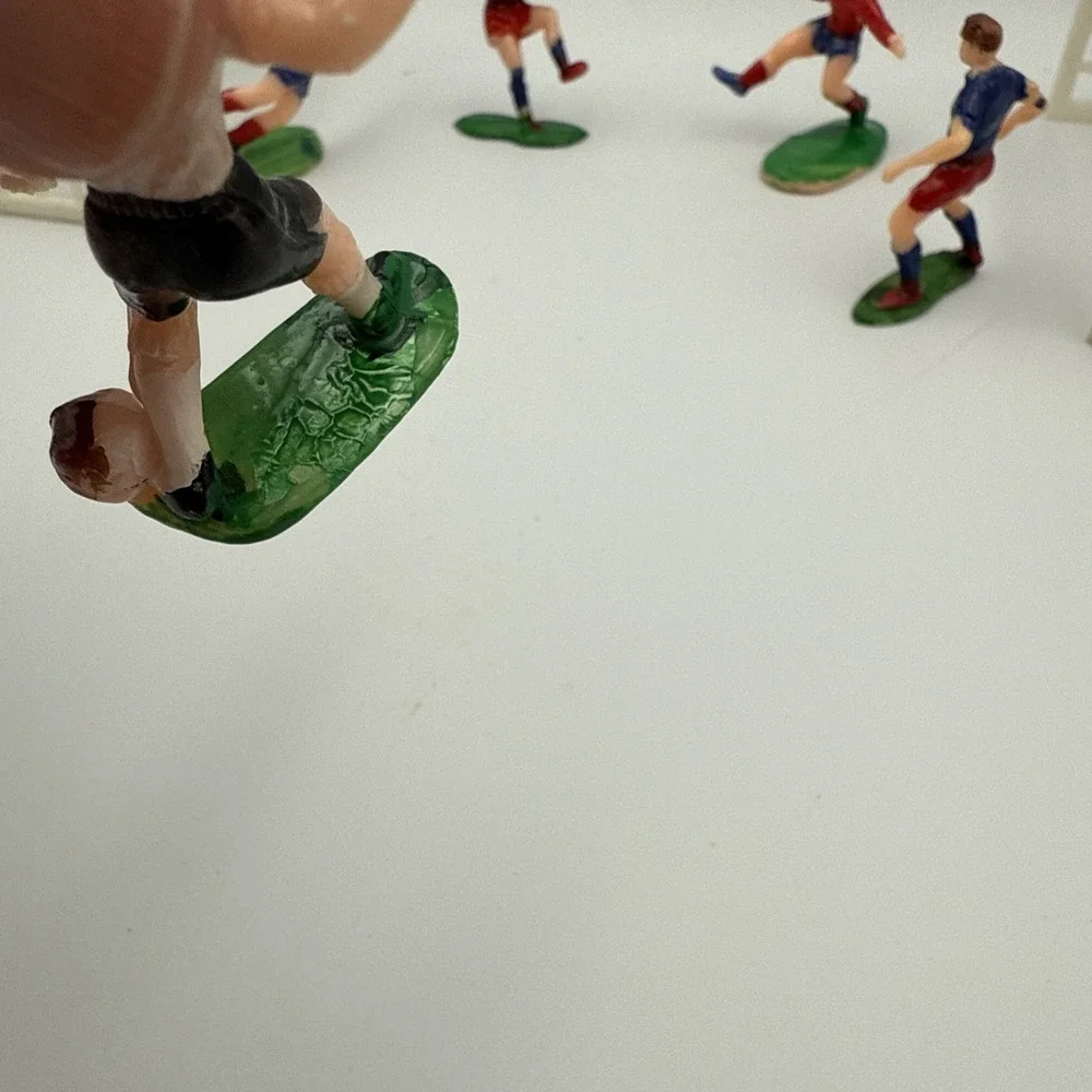 Vintage Soccer Players Cake Topper Figures Made In‎ Hong Kong